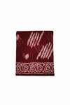 Maroon Ethnic Printed Saree with Traditional Border Design