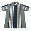 Men's Sage GREY Vertical Stripe Polo T-Shirt