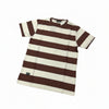 Men's Brown & Off-White Striped Casual T-Shirt