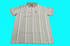 Men's Pastel Stripe Polo T-Shirt with Collar – White, Blue & Dusty Pink
