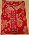 Rani Pink Floral Printed Kurta Pant & Dupatta Set