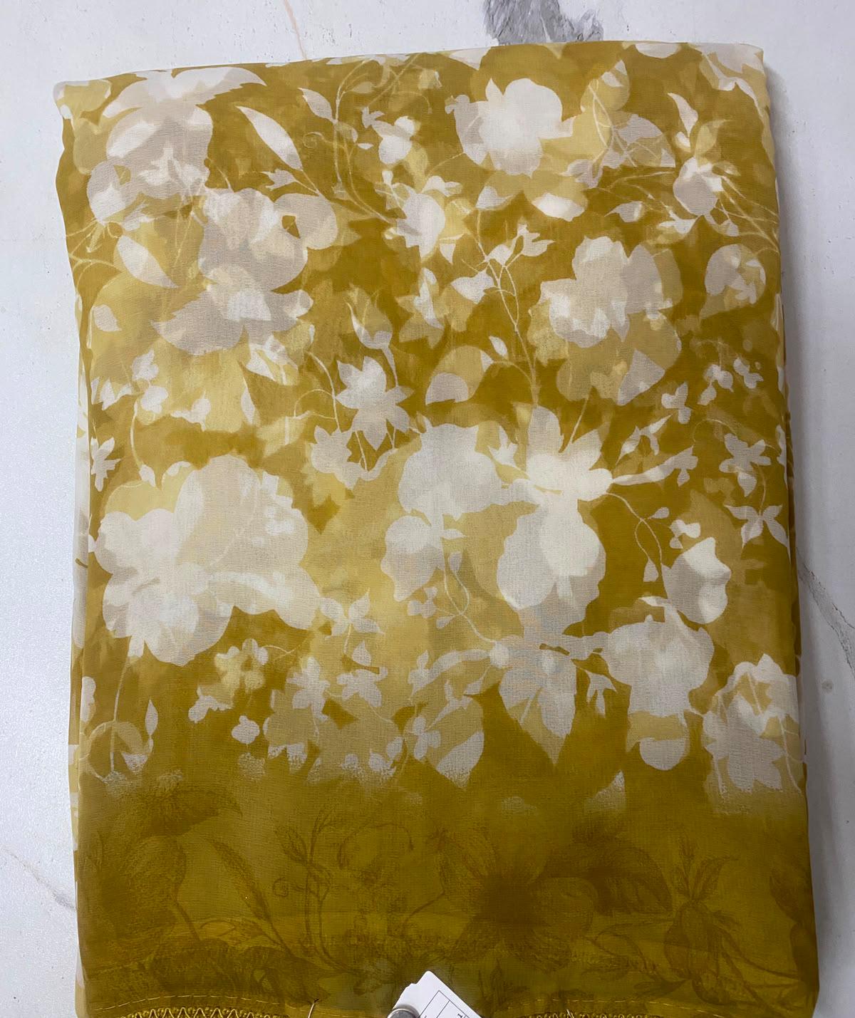 Floral Printed Saree with Elegant Border