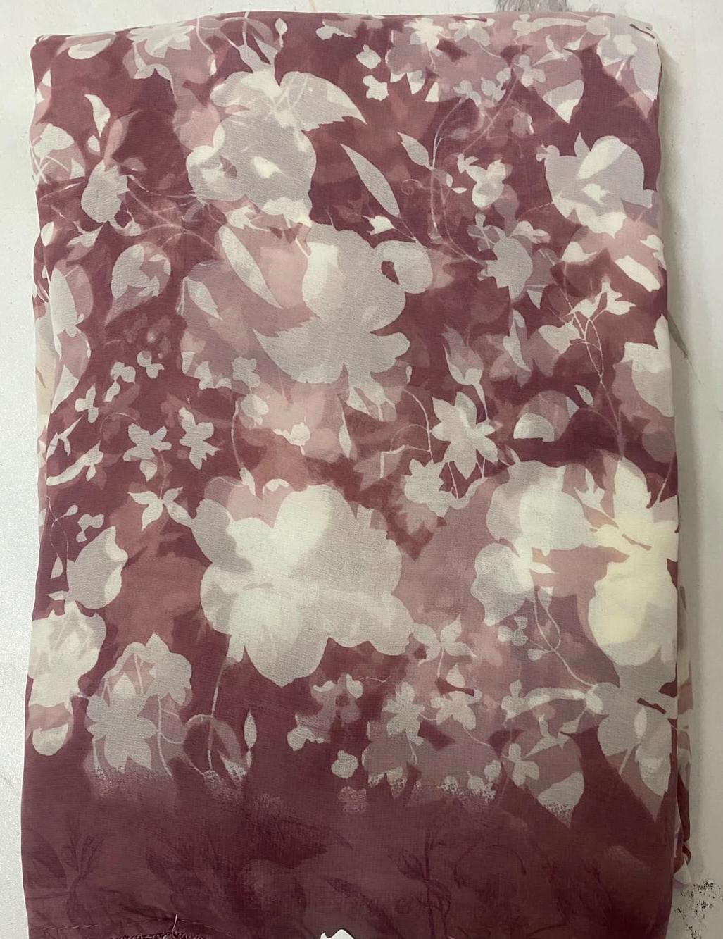 Floral Printed Saree with Elegant Border