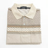 Men's Slate Grey Geometric Printed Polo T-Shirt