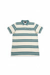 Men's Premium Teal Striped Polo T-Shirt