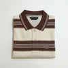 Men's Premium Brown Striped Polo T-Shirt