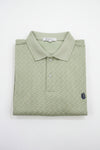 Men's Black Textured Polo T-Shirt |