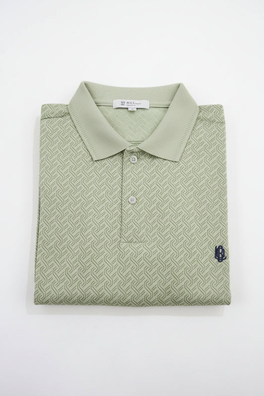 Men's Black Textured Polo T-Shirt |