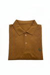 Men's Brown Textured Polo T-Shirt – Premium Casual Smart Fit