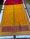 Rani Pink Silk Blend Saree with Designer Zari Border & Rich Woven Pallu