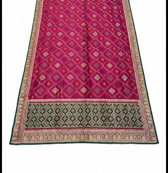 Maroon Silk Saree with Elegant Zari Border & Designer Pallu