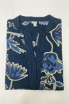 Elegant Navy Blue Floral Printed Kurta with Palazzo Set