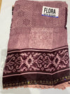 Graceful Lavender Printed Saree with Rich Purple Designer Border