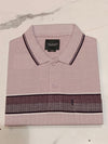 Men's Premium Pink Striped Polo T-Shirt |