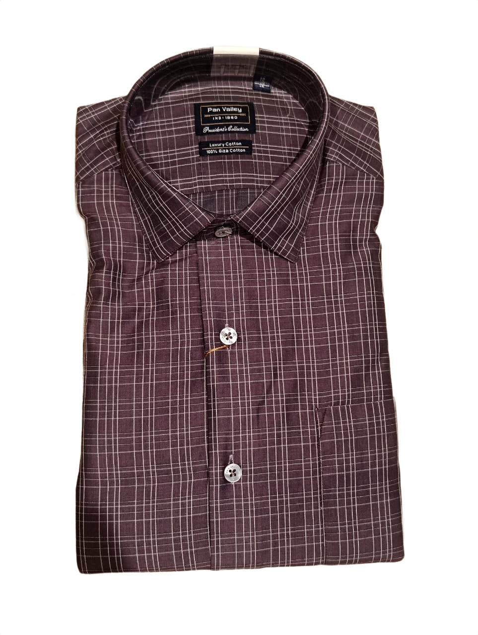 Men’s Charcoal Grey Checked Formal Shirt