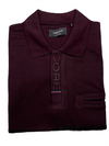 Men's Premium Maroon Polo T-Shirt | Textured  Polo with Flap Pocket