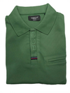 Olive Green Textured Polo T-Shirt for Men | Premiu Cotton Blend Polo