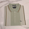 Men’s Sage Green Vertical Stripe Polo T-Shirt
