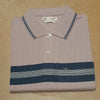 Men’s Mauve Horizontal Stripe Polo T-Shirt