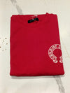 Crimson Red Oversized Graphic Print T-Shirt