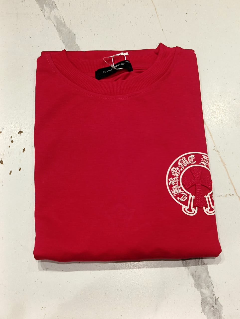Crimson Red Oversized Graphic Print T-Shirt
