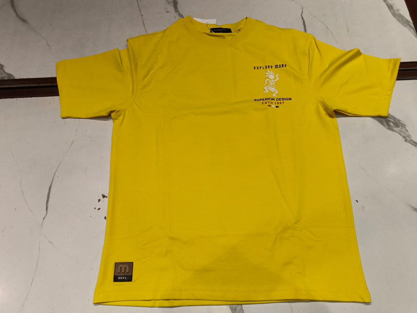 Men’s Explore More Mustard Yellow Graphic T-Shirt