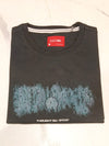 Men’s Black Graphic Print Round-Neck T-Shirt