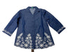 Denim Blue Floral Embroidered Co-ord Set