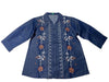 Denim Bloom Embroidered Co-ord Set