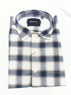 Classic Navy Blue & Beige Checkered Casual Shirt