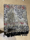 Title: Beige Crane Motif Designer Saree