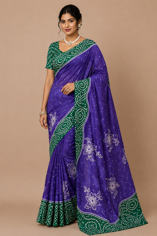 Women’sPrinted Saree with Floral Design