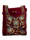 Floral Embroidered Kurti, Bottom & Dupatta Set
