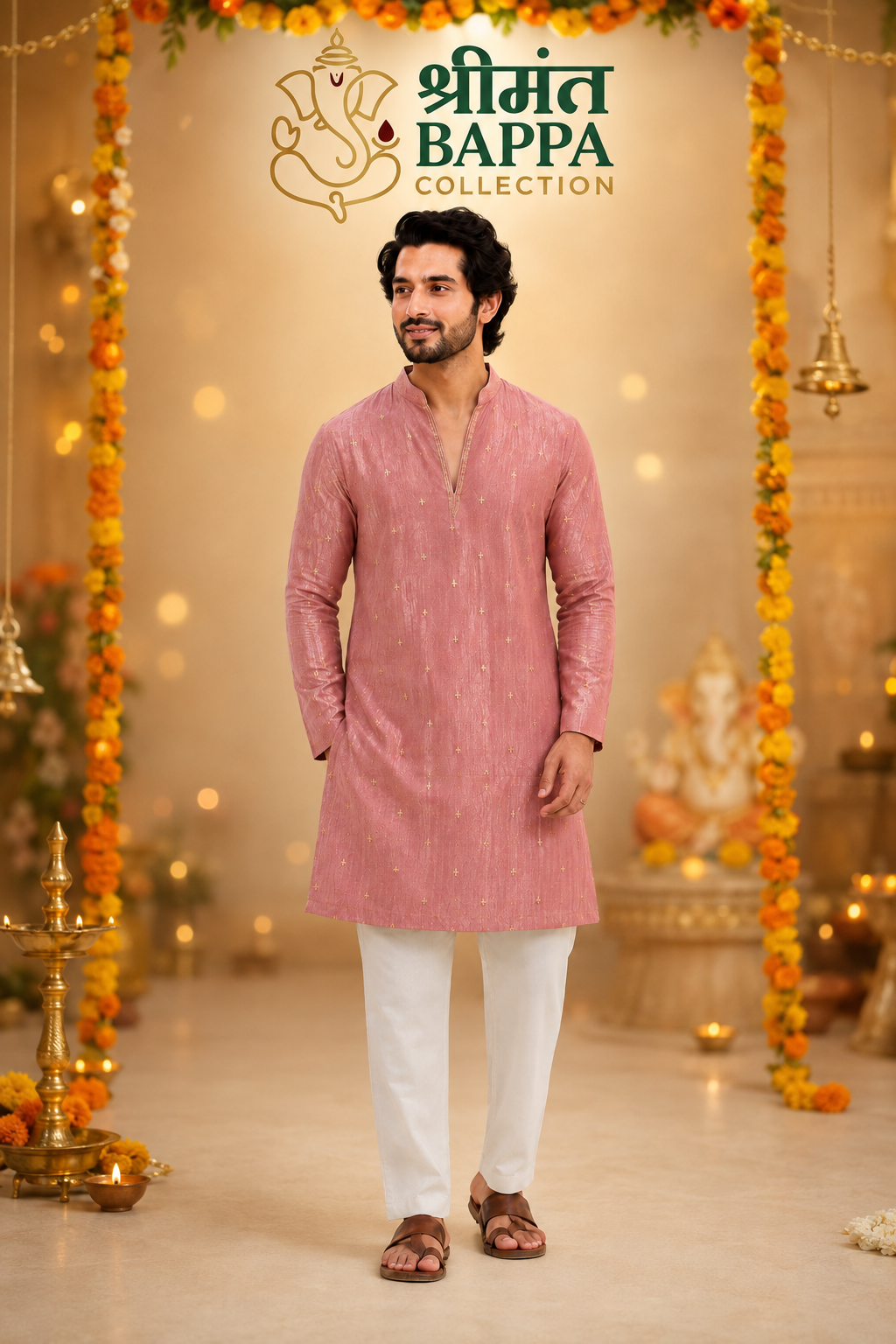 Plum Tissue Kurta