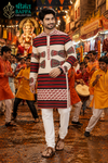 Red & Black Printed Festive Kurta