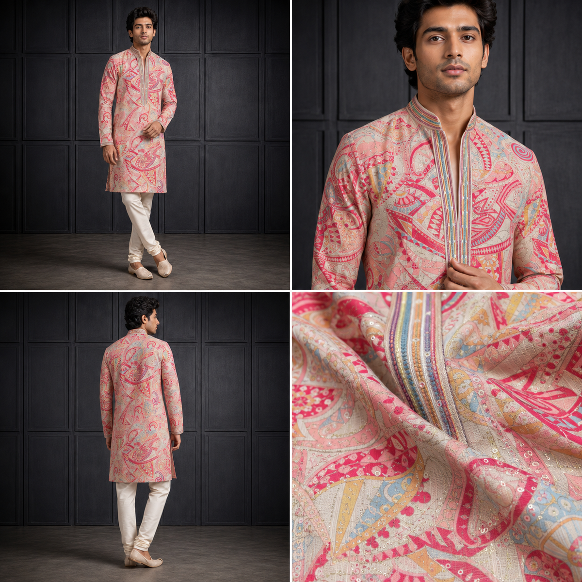 Multicolor Abstract Printed Festive Kurta