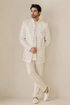 Ivory Embroidered Wedding Jodhpuri Set