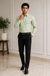 Men's Premium Sage Green Formal Full Sleeve Shirt