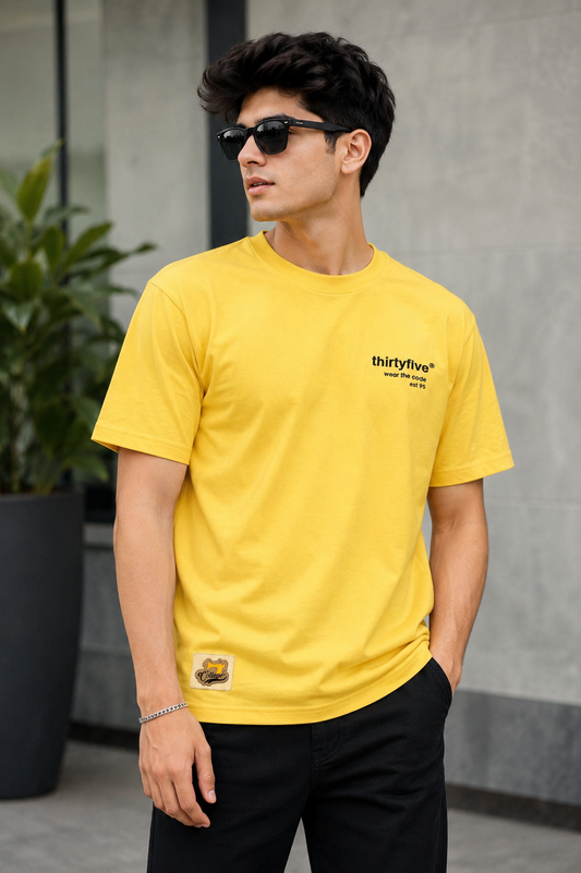 Sunshine Yellow Graphic T-Shirt – Modern l Streetwear