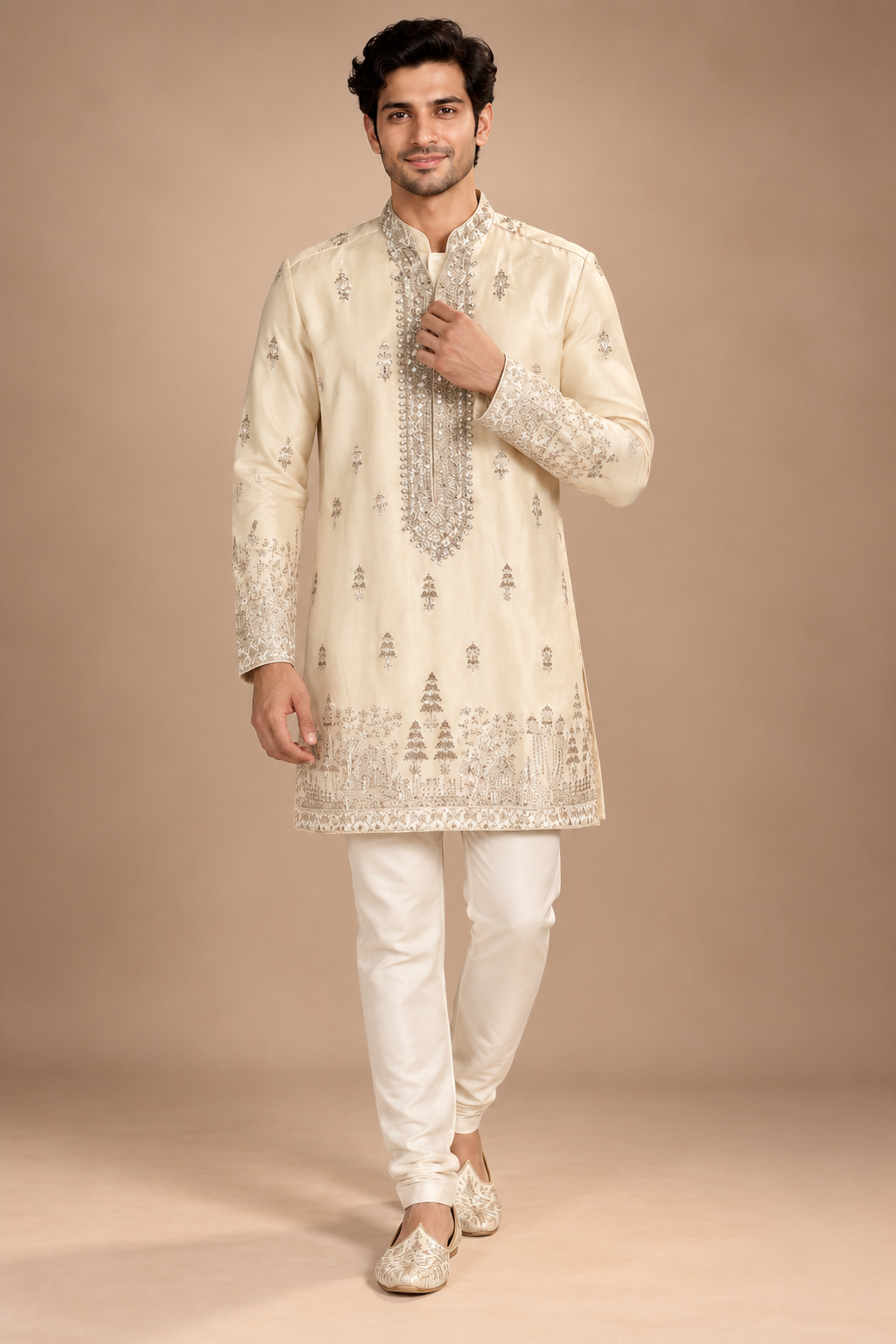 vory Embroidered Festive Kurta Set