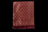 Wine Checked Silk Saree with Traditional Gold Zari Border