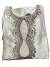 Ivory Floral Embroidered Kurta Set with Printed Dupatta & Patiala Pant