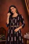 Wine Purple Printed  for Women | Elegant Ethnic Wear