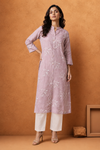 Blush Pink Botanical Print Kurti