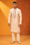Elegant Ivory Embroidered Men’s Kurta Set