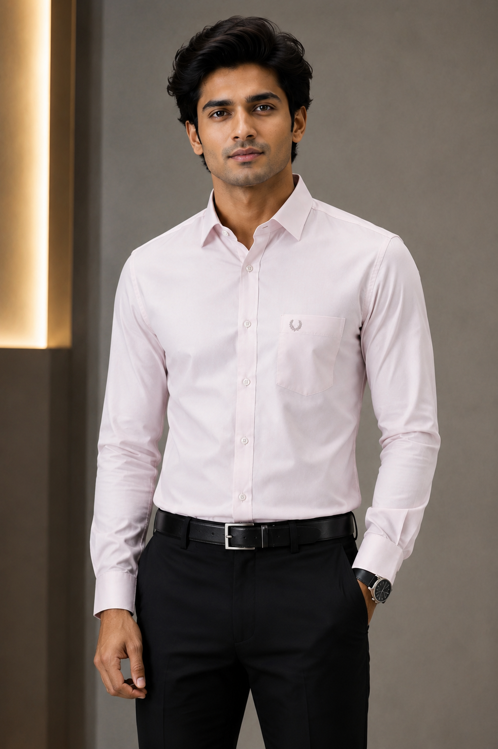 Men's Light Pink Premium Formal Shirt | Full Sleeves | Slim Fit | Office & Business Wear