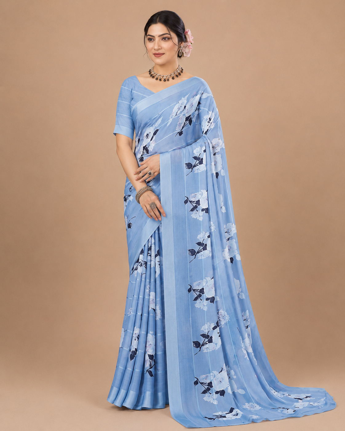Women’s Floral Printed Saree