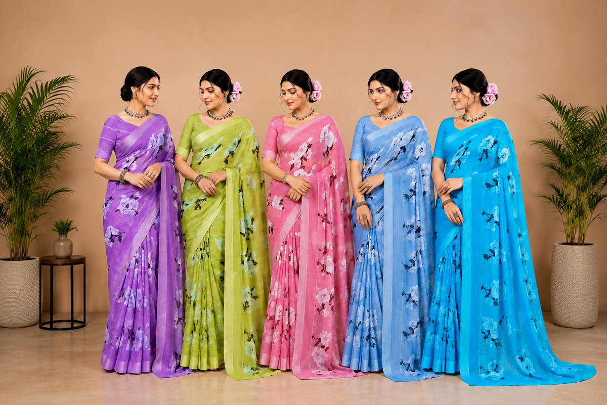 Women’s Floral Printed Saree