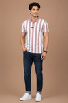 Men’s Vertical Stripe Polo T-Shirt