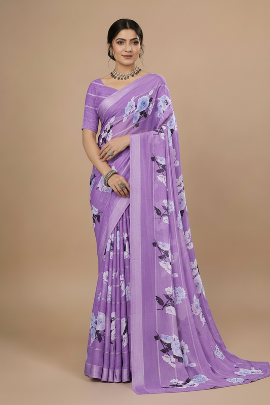 Women’s Floral Printed Saree